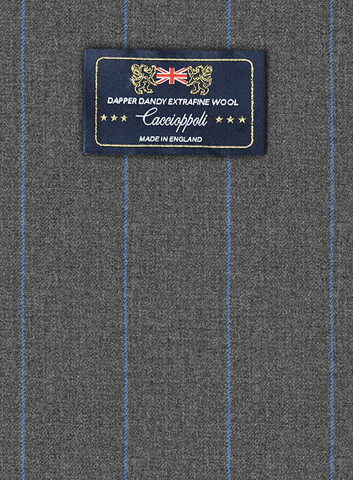 Caccioppoli Dapper Dandy Tarazo Gray Wool Pants - Image 7