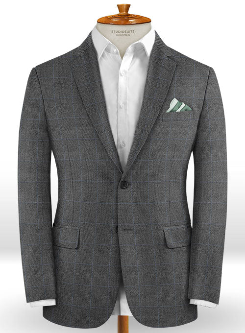 Caccioppoli Dapper Dandy Varto Glen Gray Wool Jacket