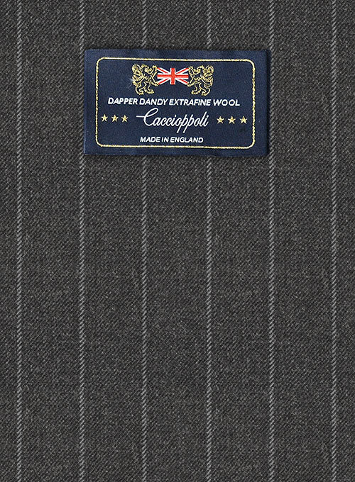 Caccioppoli Dapper Dandy Vigi Dark Gray Wool Jacket - Image 2