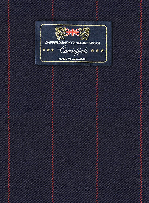 Caccioppoli Dapper Dandy Yanti Dark Blue Wool Pants - Image 7