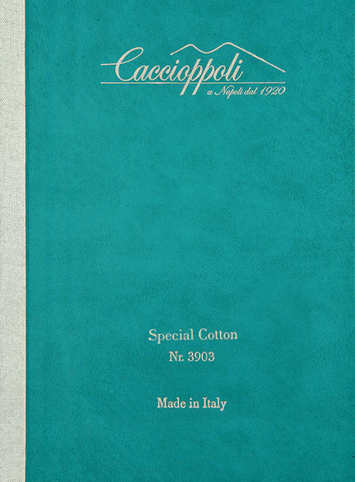 Caccioppoli Herringbone Blue Cotton Jacket - Image 4