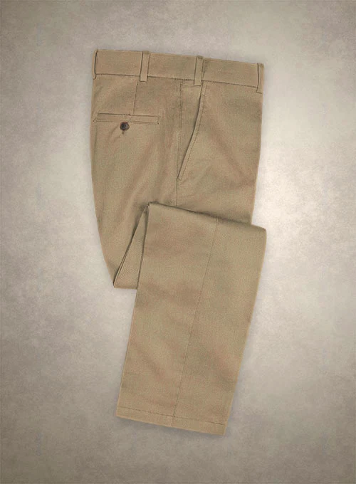 Caccioppoli Herringbone Solar Tan Cotton Suit - Image 4