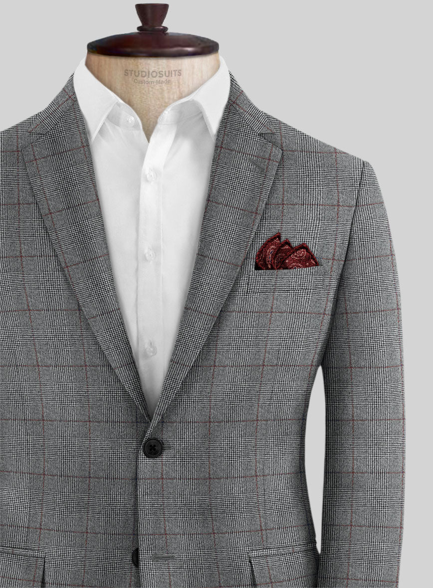 Caccioppoli Milaci Glen Gray Wool Jacket - Image 2