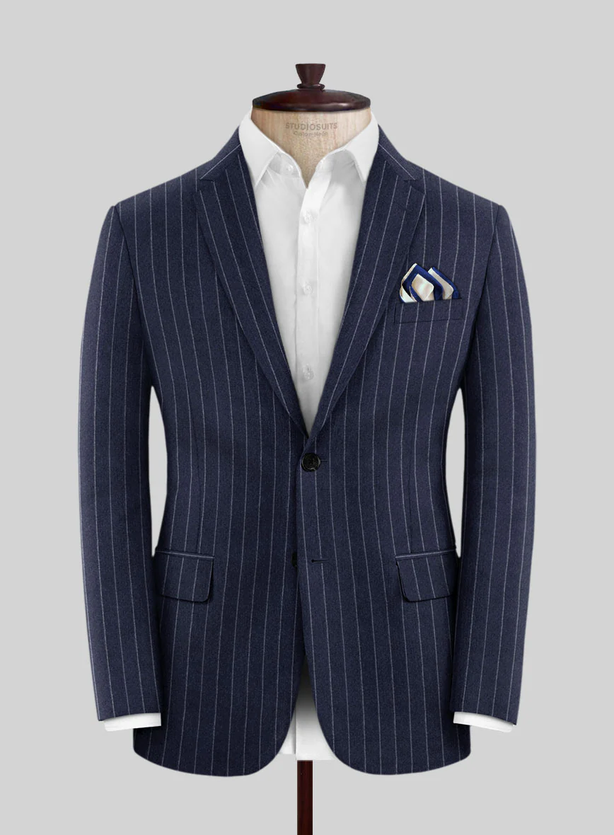 Caccioppoli Reilla Blue Wool Jacket