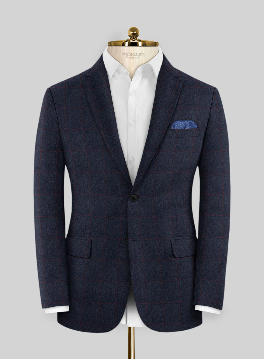 Caccioppoli Rorati Navy Blue Wool Suit - Image 3