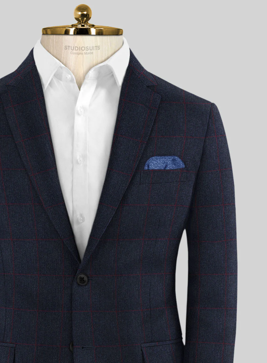 Caccioppoli Rorati Navy Blue Wool Suit - Image 4