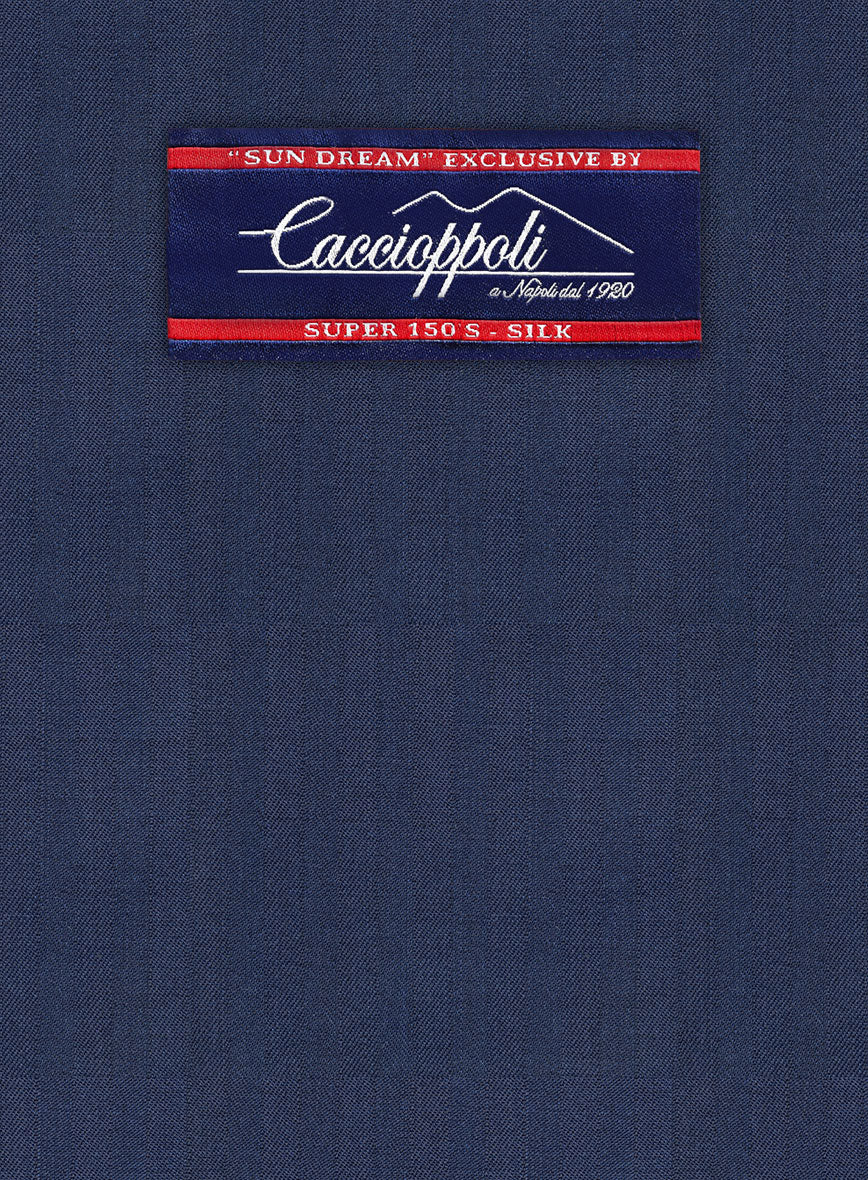 Caccioppoli Sun Dream Afarie Dark Blue Wool Pants - Image 3