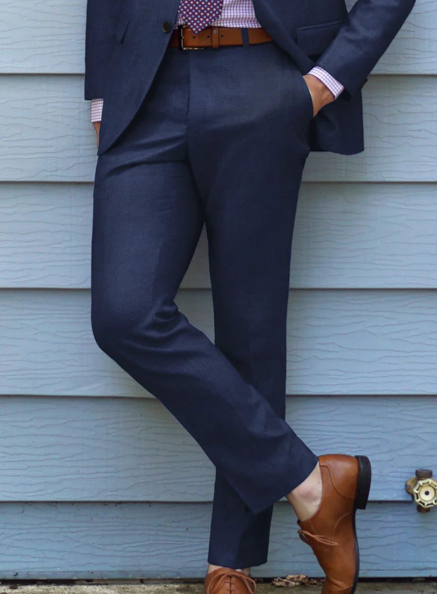 Caccioppoli Sun Dream Afarie Dark Blue Wool Suit - Image 4