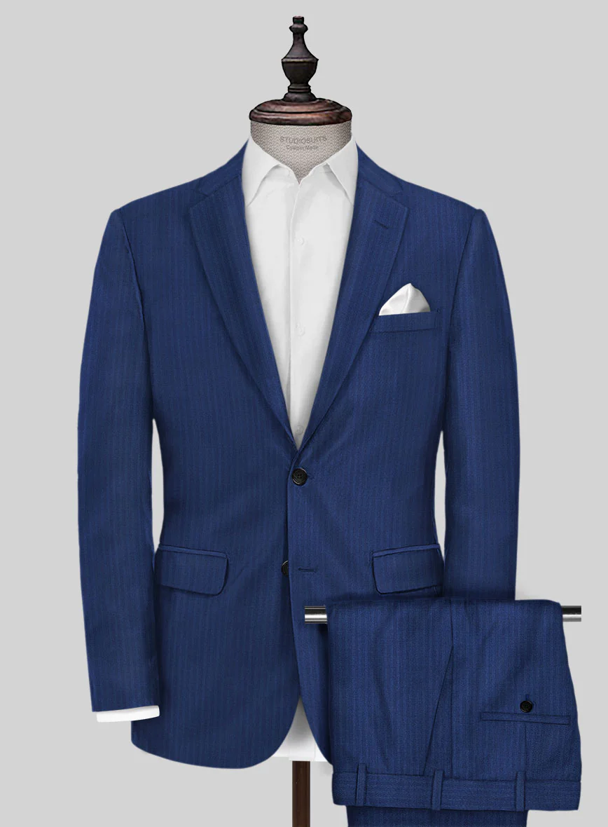 Caccioppoli Sun Dream Amicci Royal Blue Wool Silk Suit