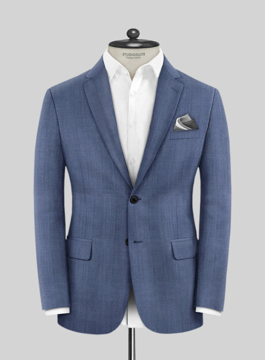 Caccioppoli Sun Dream Angres Dusk Blue Wool Jacket