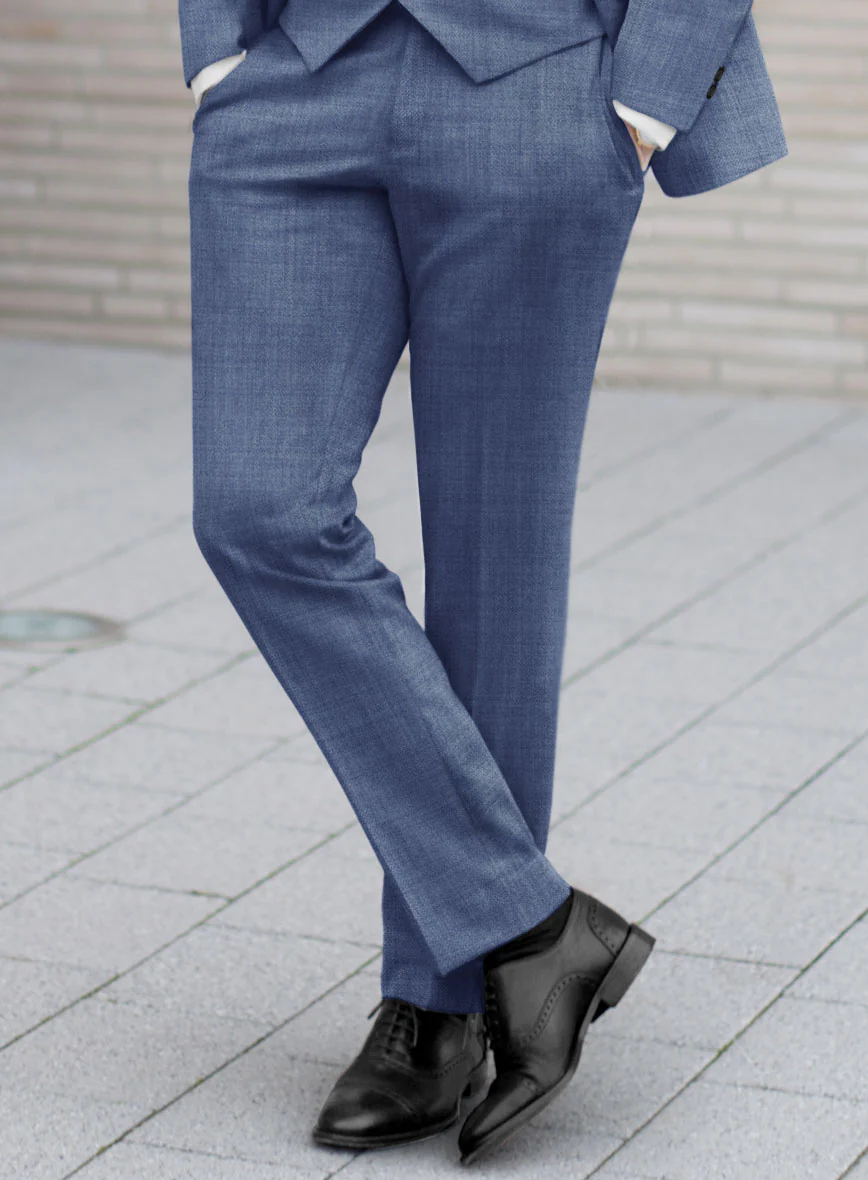 Caccioppoli Sun Dream Angres Dusk Blue Wool Pants - Image 2