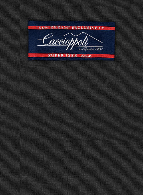 Caccioppoli Sun Dream Black Wool Silk Suit - Image 2