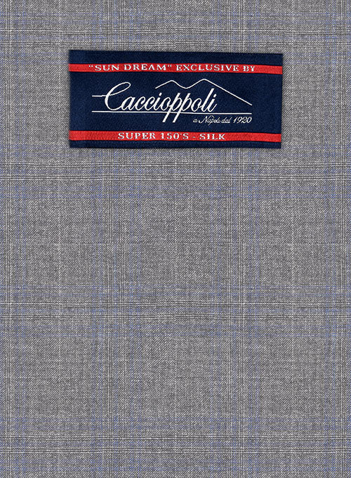 Caccioppoli Sun Dream Cecini Gray Wool Silk Jacket - Image 2