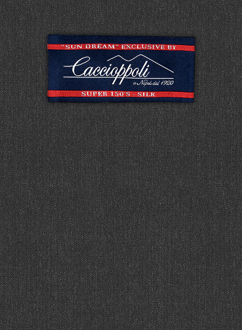 Caccioppoli Sun Dream Charcoal Wool Silk Jacket - Image 2