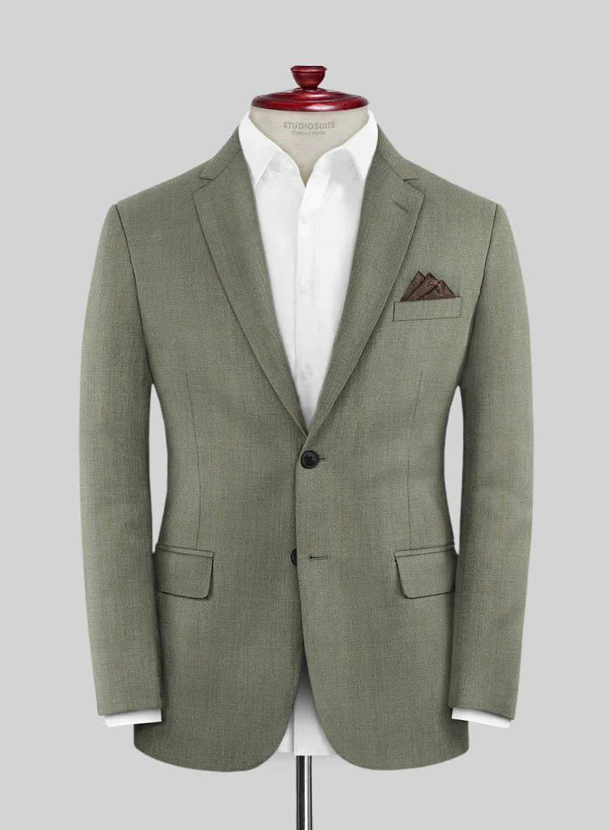 Caccioppoli Sun Dream Clasio Herringbone Wool Jacket