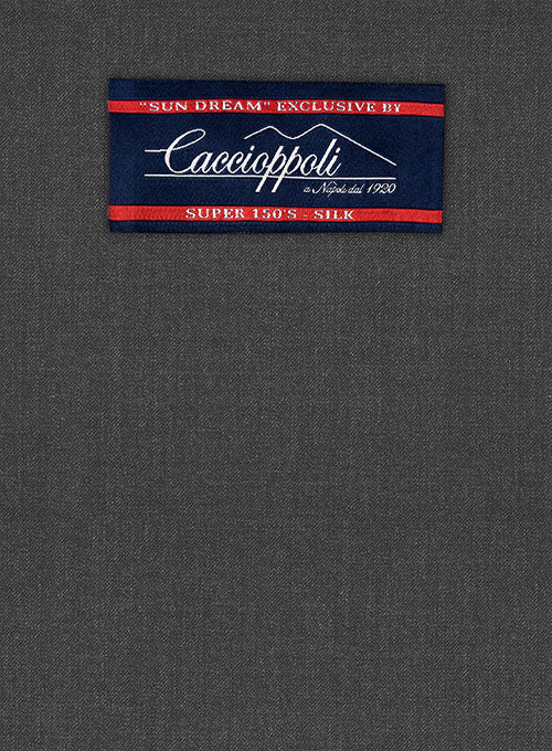 Caccioppoli Sun Dream Dark Gray Wool Silk Jacket - Image 2