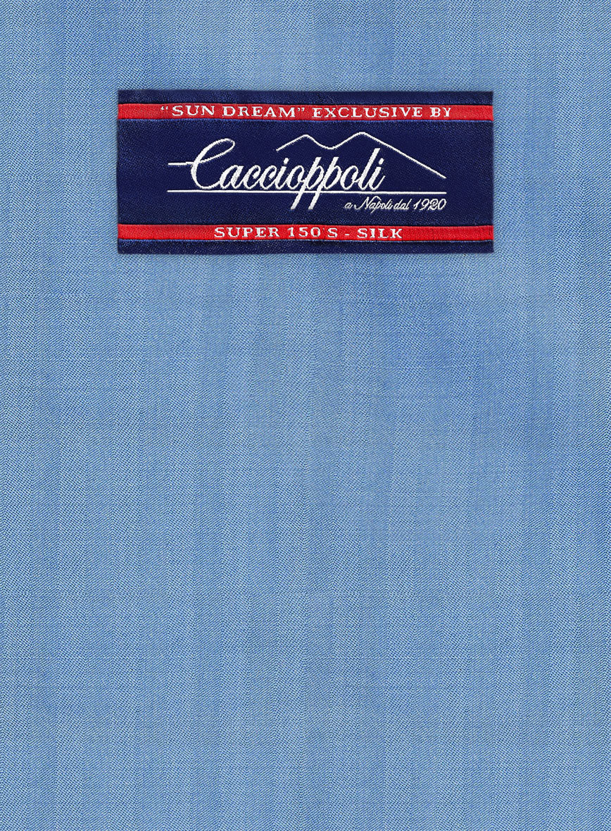 Caccioppoli Sun Dream Fano Sky Blue Wool Suit - Image 6