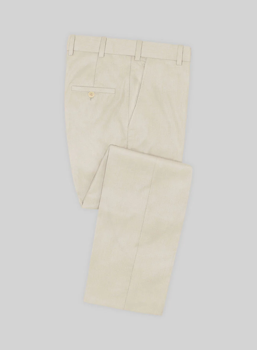 Caccioppoli Sun Dream Fawn Wool Silk Pants