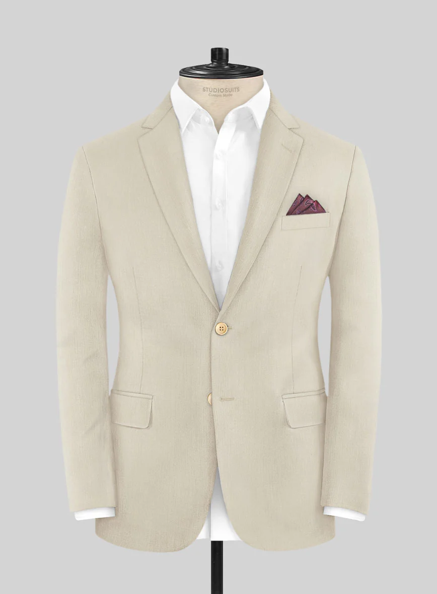 Caccioppoli Sun Dream Fawn Wool Silk Suit - Image 3