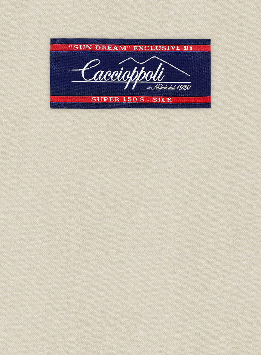Caccioppoli Sun Dream Fawn Wool Silk Suit - Image 6