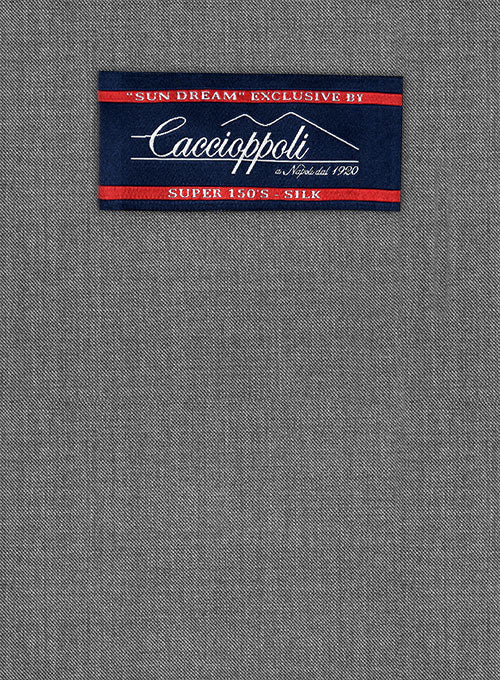 Caccioppoli Sun Dream Fenti Gray Wool Silk Pants - Image 2