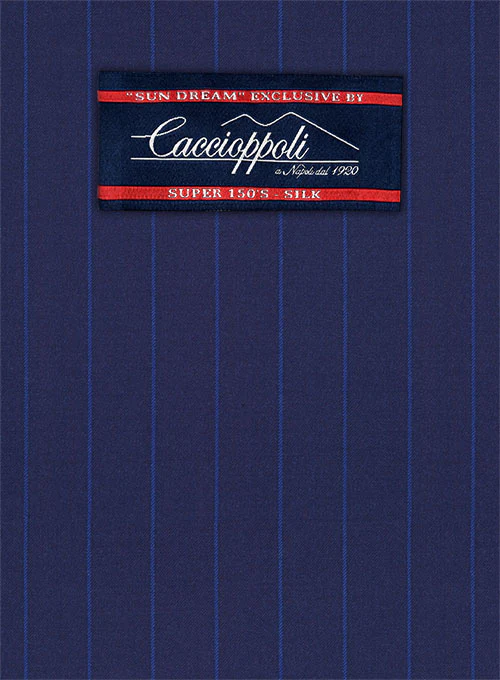 Caccioppoli Sun Dream Frozo Blue Wool Silk Jacket - Image 2