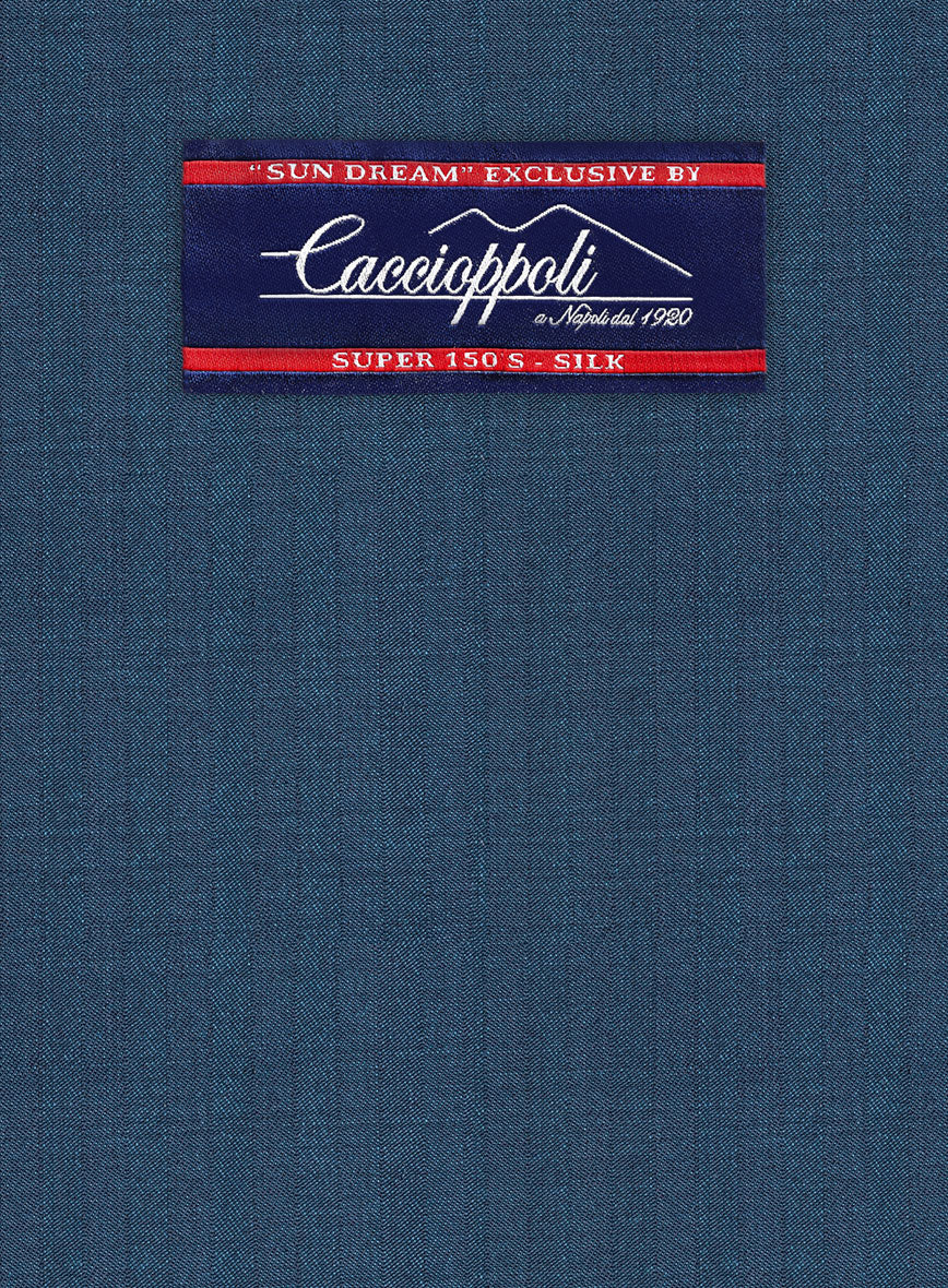 Caccioppoli Sun Dream Isano Blue Wool Suit - Image 5