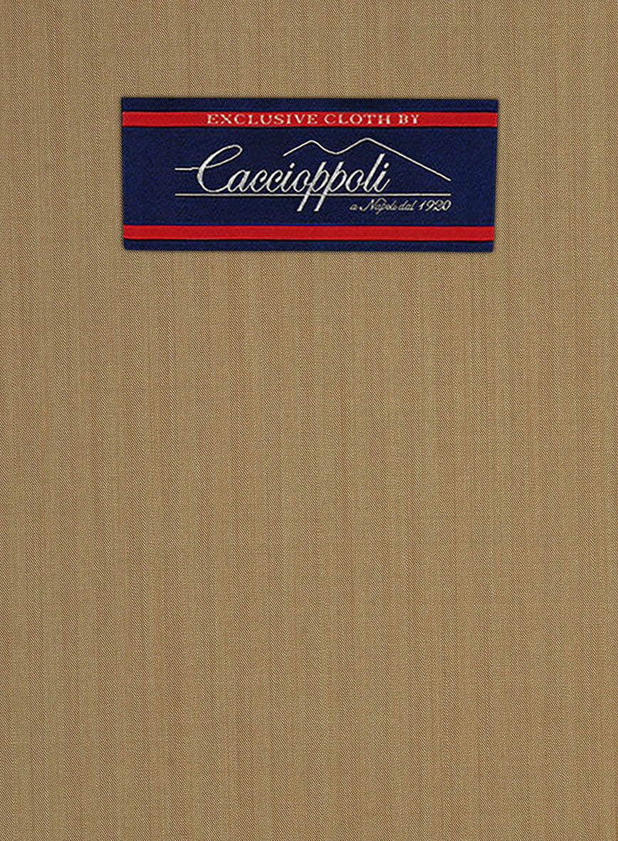 Caccioppoli Sun Dream Itodo Herringbone Wool Silk Pants - Image 4