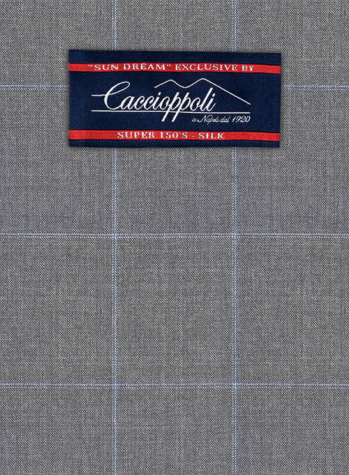 Caccioppoli Sun Dream Jappo Gray Wool Silk Pants - Image 5