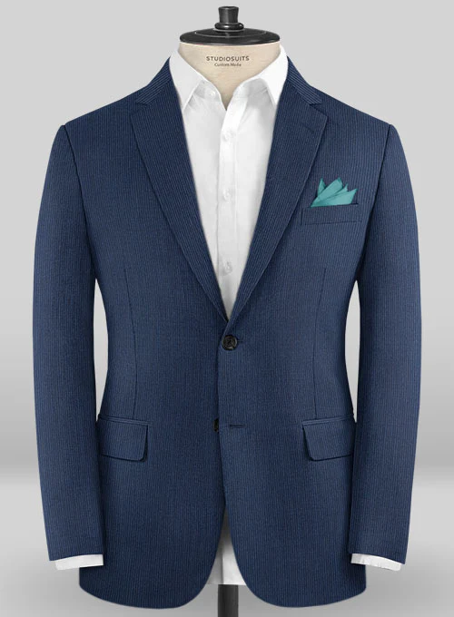 Caccioppoli Sun Dream Kara Blue Wool Silk Jacket