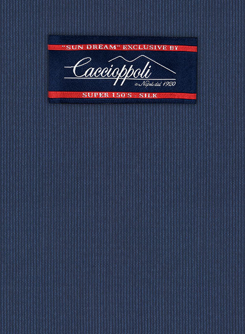 Caccioppoli Sun Dream Kara Blue Wool Silk Pants - Image 5