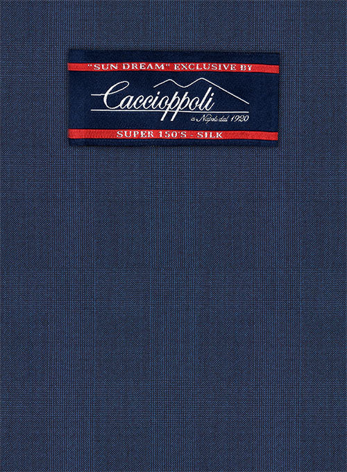 Caccioppoli Sun Dream Kizzu Blue Wool Silk Suit - Image 2