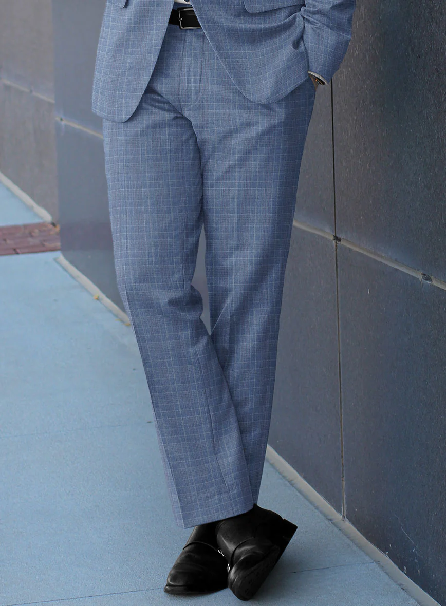 Caccioppoli Sun Dream Lisarn Blue Wool Silk Suit - Image 4