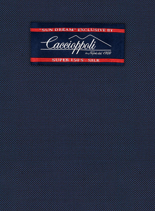 Caccioppoli Sun Dream Loggi Blue Wool Silk Jacket - Image 2