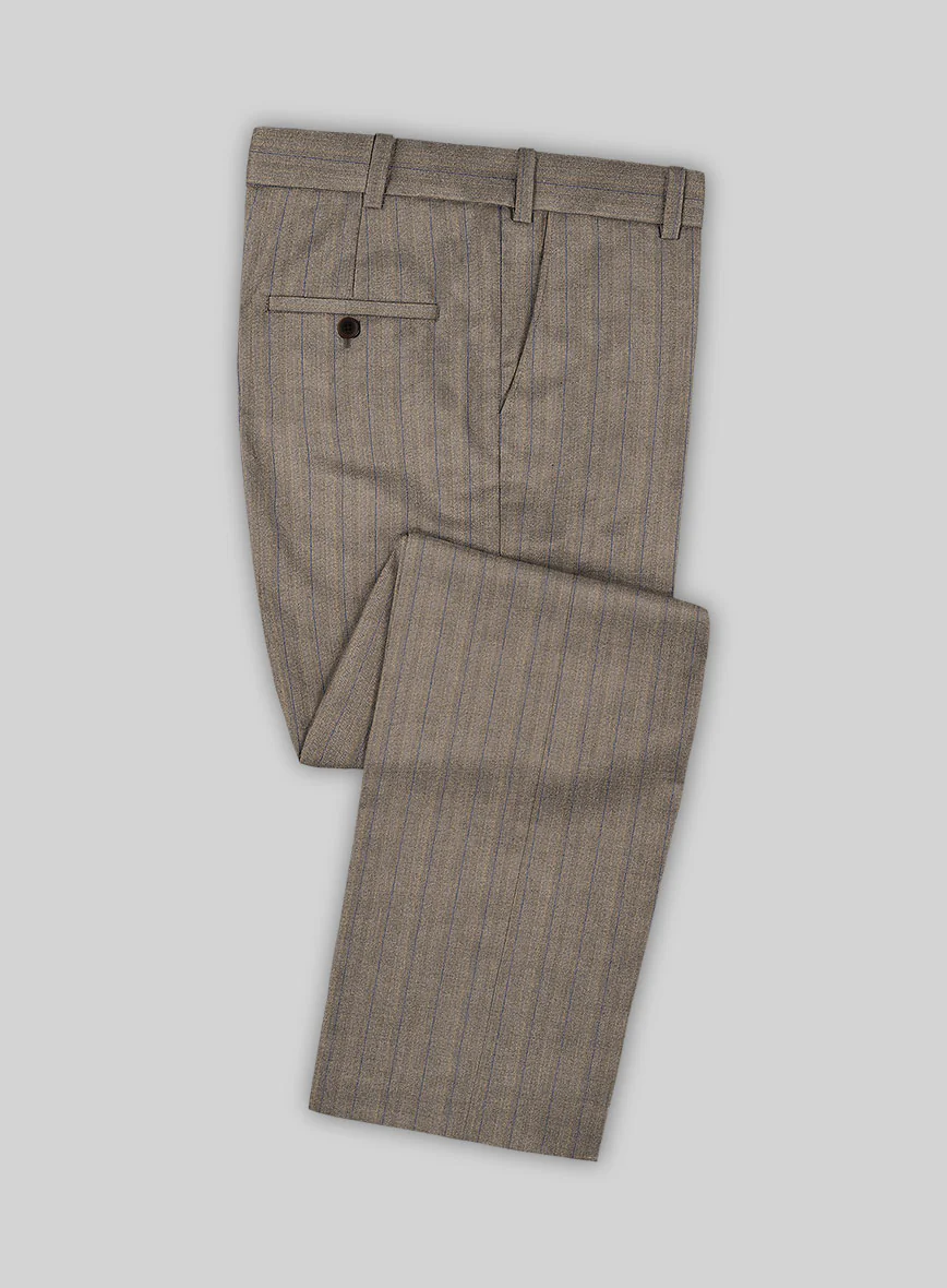Caccioppoli Sun Dream Moltan Brown Wool Silk Pants