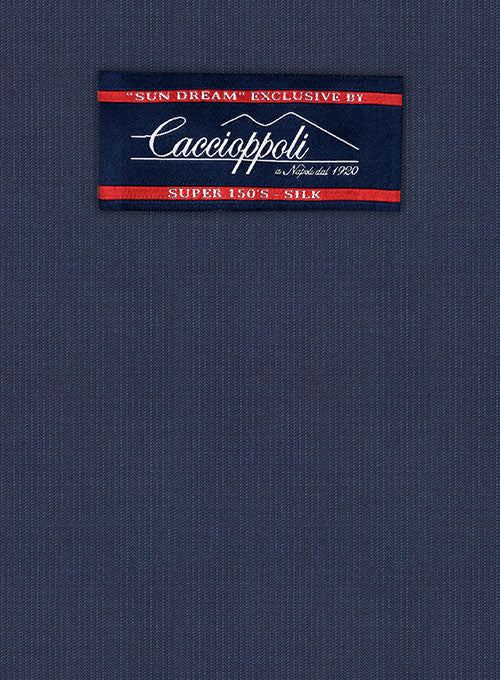 Caccioppoli Sun Dream Namuti Blue Wool Silk Suit - Image 2