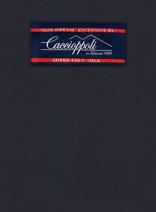 Caccioppoli Sun Dream Navy Blue Wool Silk Suit - Image 2