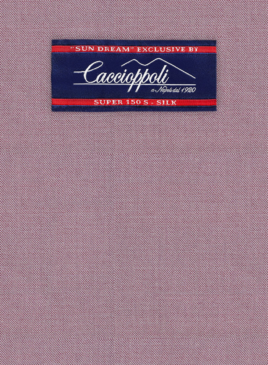 Caccioppoli Sun Dream Oriental Pink Wool Silk Pants - Image 3