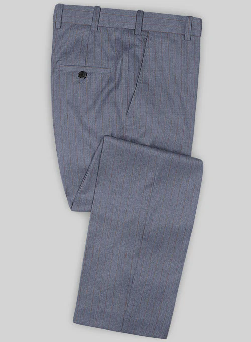 Caccioppoli Sun Dream Polico Blue Wool Silk Suit - Image 4