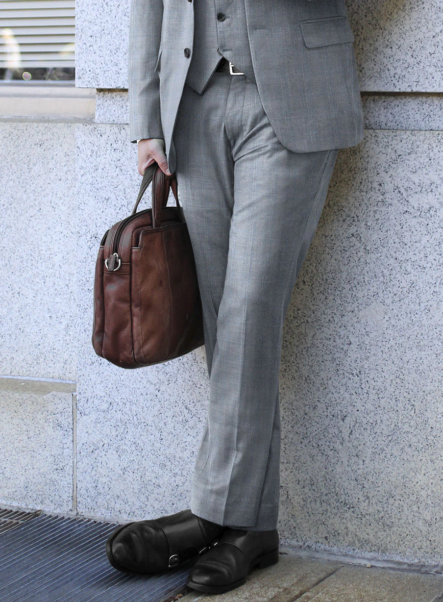 Caccioppoli Sun Dream Quirrt Light Blue Wool Silk Pants - Image 2
