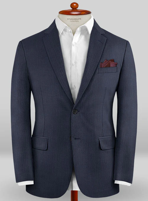 Caccioppoli Sun Dream Rizzo Dark Blue Wool Silk Suit - Image 3