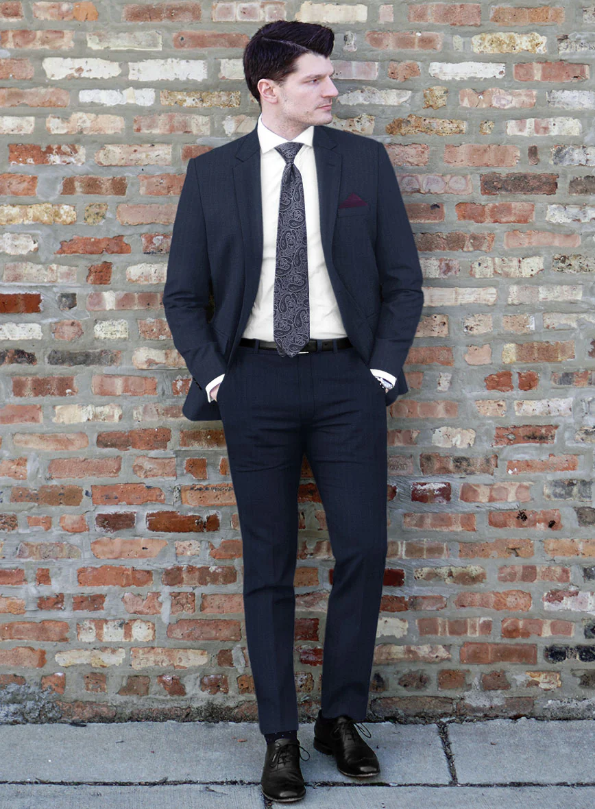Caccioppoli Sun Dream Rogio Blue Wool Silk Suit - Image 2