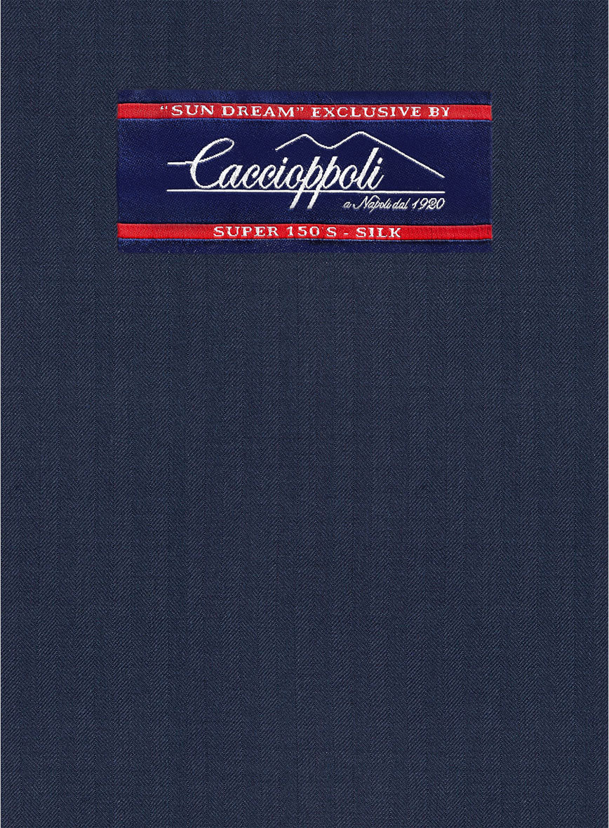 Caccioppoli Sun Dream Rogio Blue Wool Silk Suit - Image 7