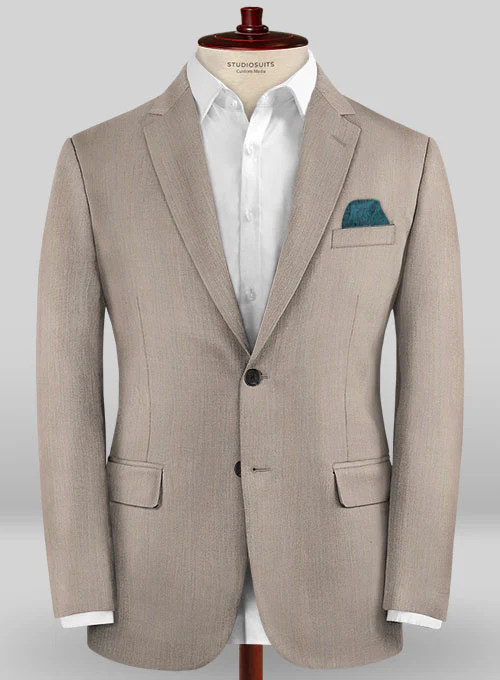 Caccioppoli Sun Dream Sinipo Brown Wool Silk Suit - Image 3