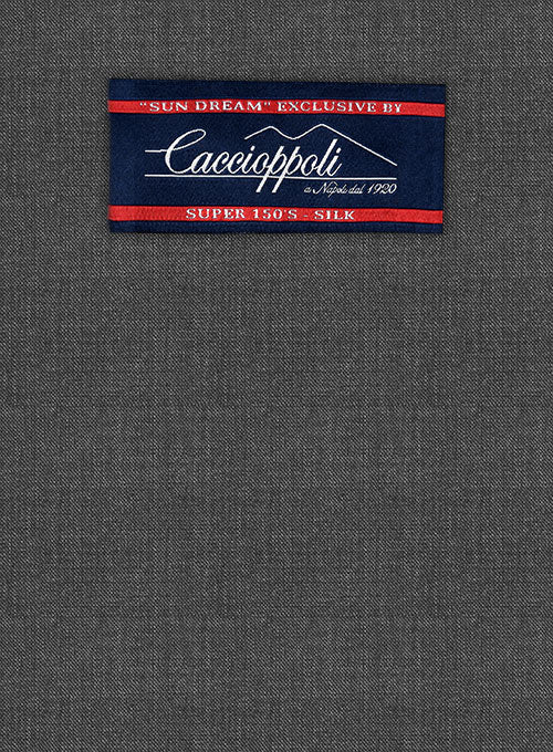 Caccioppoli Sun Dream Sojera Charcoal Wool Silk Pants - Image 5
