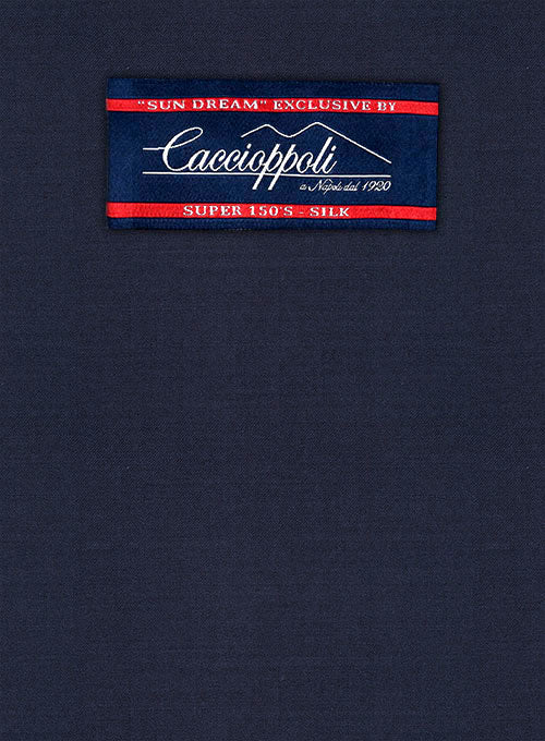 Caccioppoli Sun Dream Steel Blue Wool Silk Jacket - Image 2