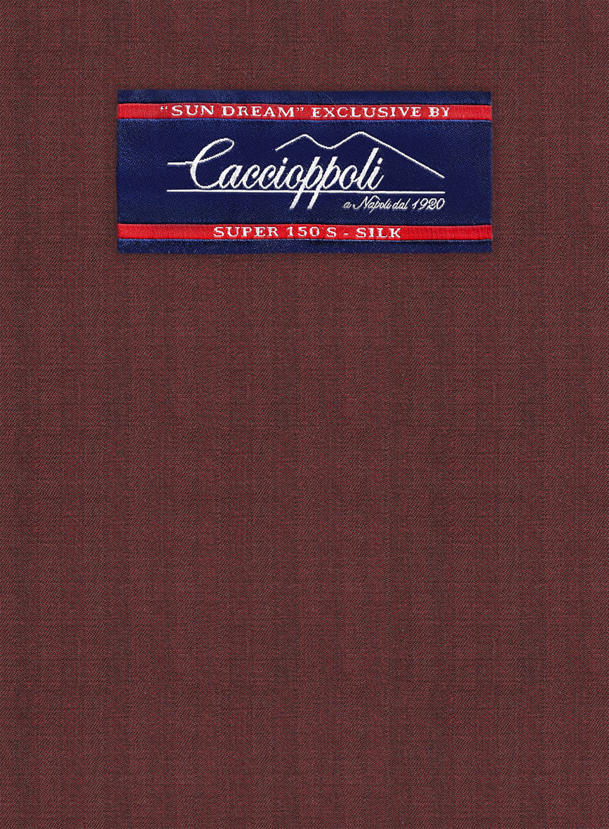 Caccioppoli Sun Dream Svoldo Maroon Wool Suit - Image 6