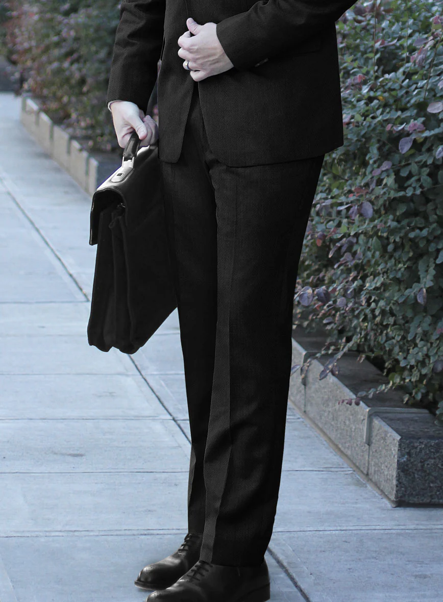 Caccioppoli Sun Dream Zallo Black Wool Silk Suit - Image 4