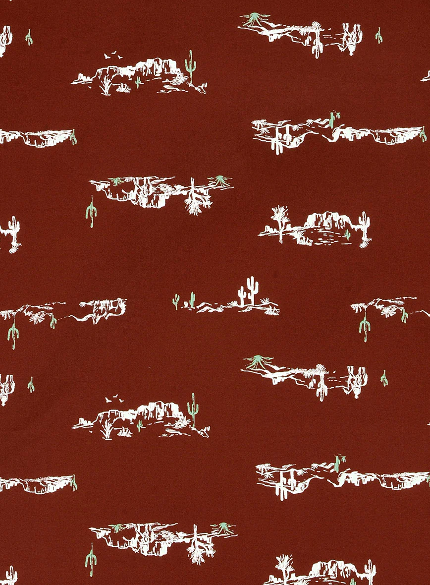 Cactus Landscape Cotton Lycra Shirt - Image 4