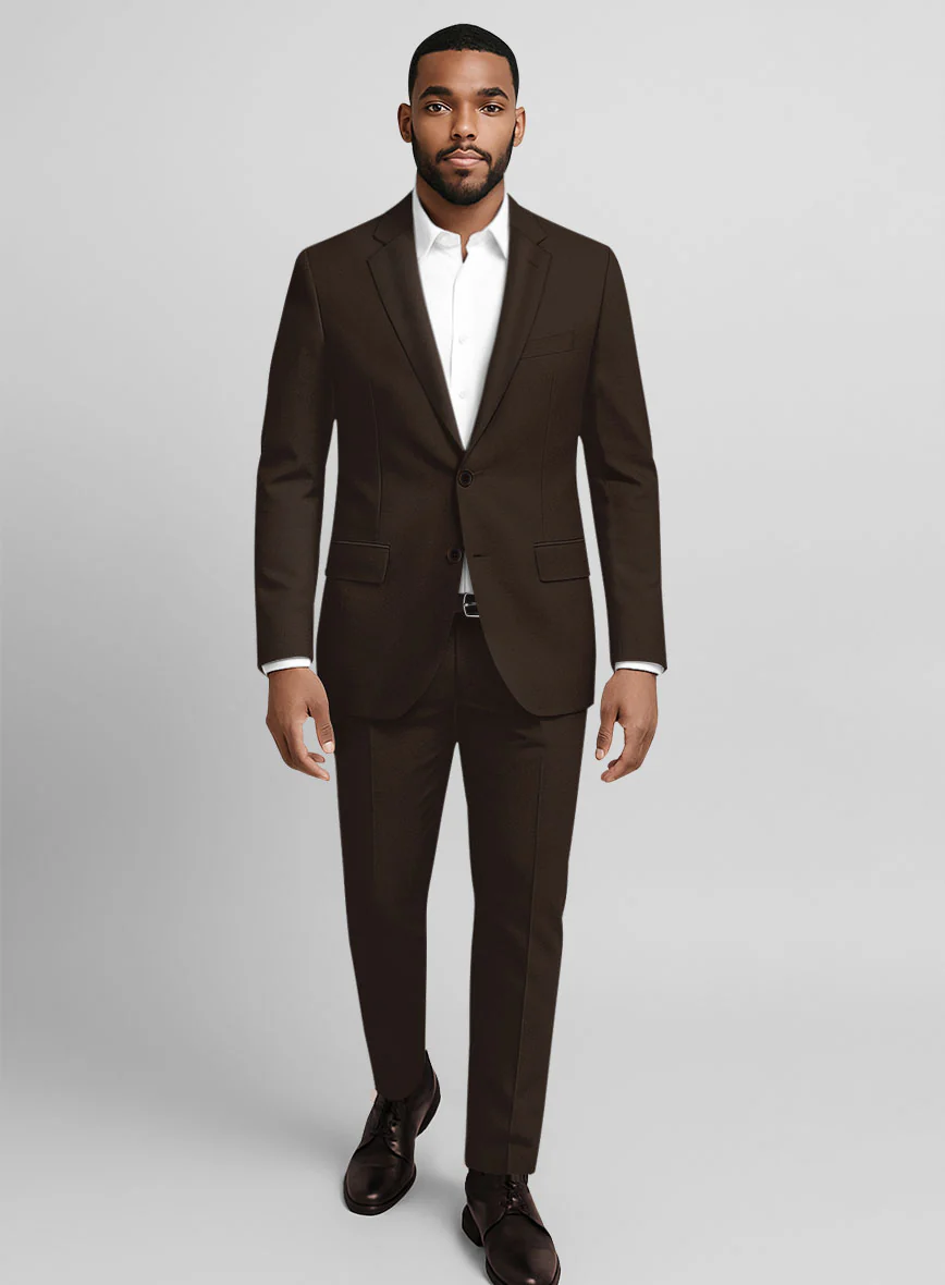 Caffe Brown Stretch Chino Suit